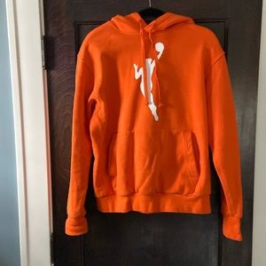 WNBA Nike Fleece Pullover Hoodie Orange Long Sleeve M Sweatshirt